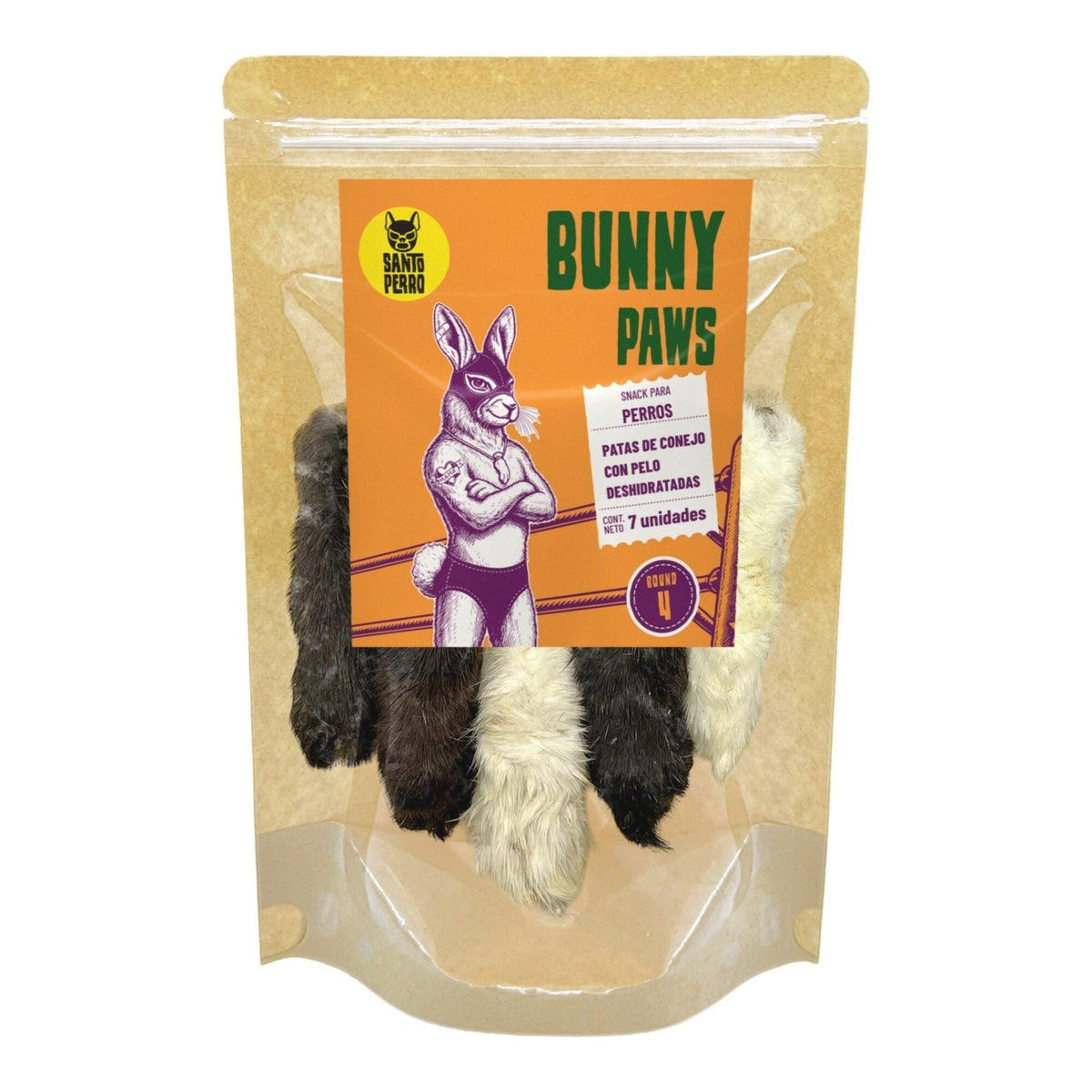 Bunny Paws · Patas de conejo con pelo
