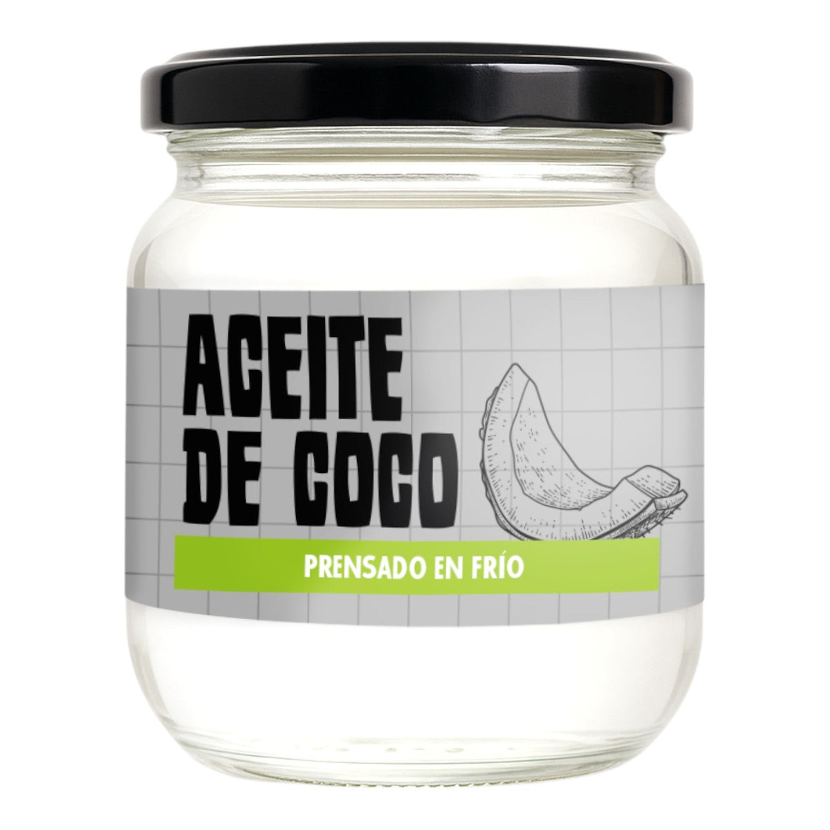Aceite de coco virgen prensado en frío 186g Santo Perro. Suplemento natural y bálsamo tópico para perros y gatos. Grado alimenticio puro en frasco de vidrio.