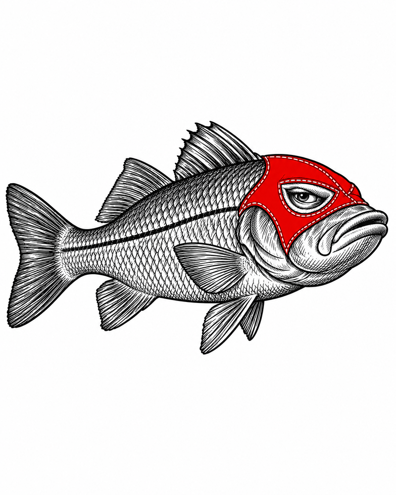 Pescado luchador con máscara, peso ligero