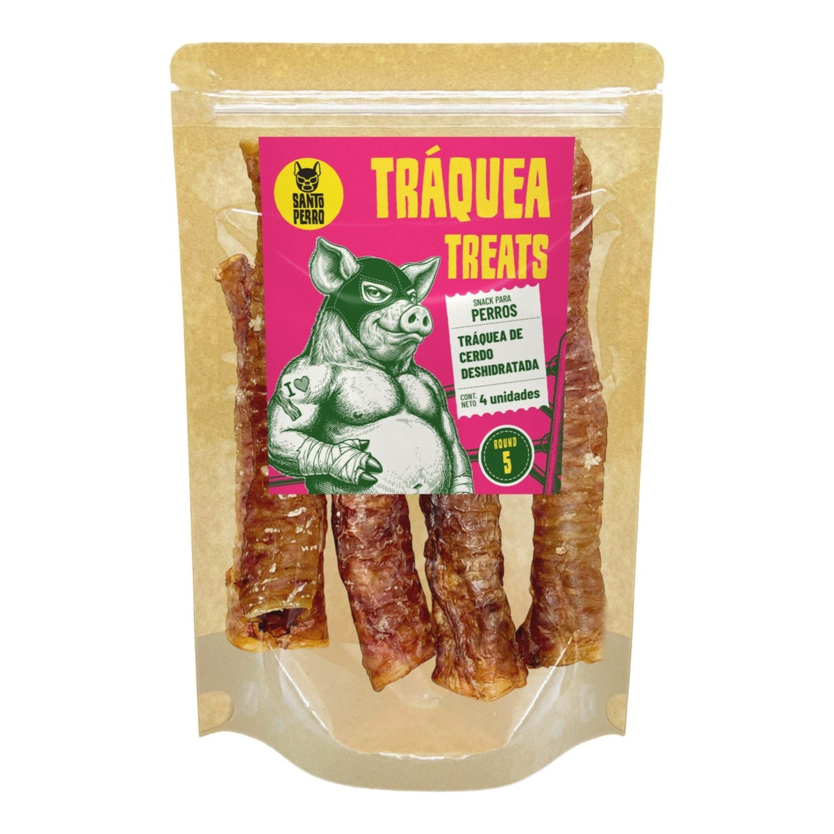 Tráquea Treats · Tráquea de cerdo deshidratada